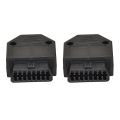 OUMERY 2X OBD2 OBD II 16 Pin Connector Socket Diagnostic Tool Adapter OBD Connector + Enclosures + Terminal + Screws. 