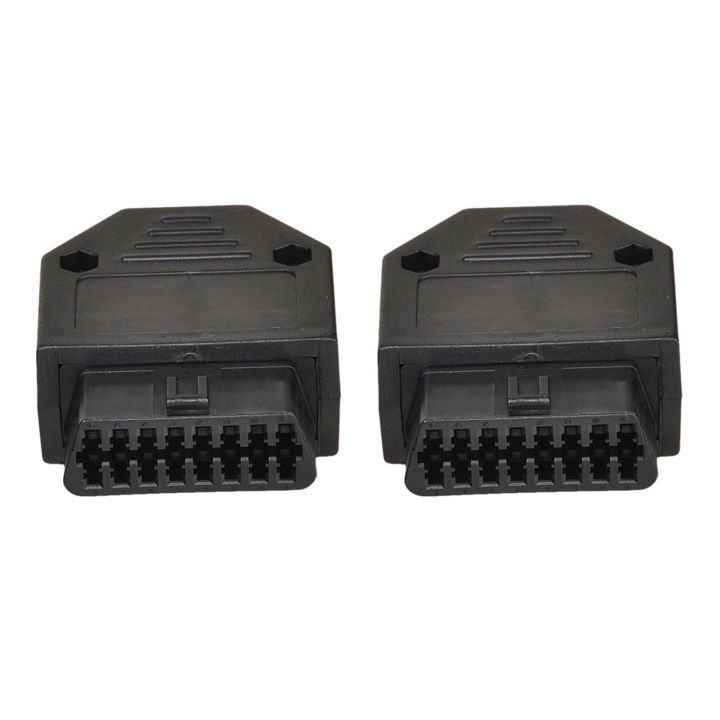 OUMERY 2X OBD2 OBD II 16 Pin Connector Socket Diagnostic Tool Adapter OBD Connector + Enclosures + Terminal + Screws