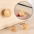 1/4/8Set 24/28/35Mm Mushroom Wooden Pulls Solid Round Handle Single Hole Drawer Knobs Cabinet Dresser Wardrobe Door Furniture Hardware. 