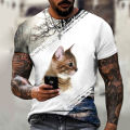 Free Shipping Animal Tiger 3D Printing Men's And Women's T-shirt High-quality Lycra Polyester Short-sleeved Oversized Summer Top. 