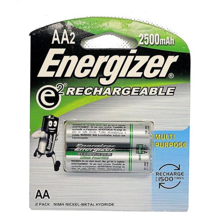 Energizer 2x AA Rechargeable Cell Battery 2500mah