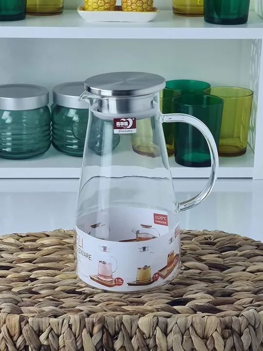 Glass%20Pitcher%201.8L%20Water%20Jug%20Carafe%20Cocktail%20With%20Stainless%20Steel%20LID%20Filter%20-%20Image%203