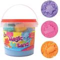 Magic Sand Jar  Magic Sand Toy Set for Kids, Molds Creative Playing Sets Include Bucket, Sand Models, Colorful (350 gm & 200g jars)). 