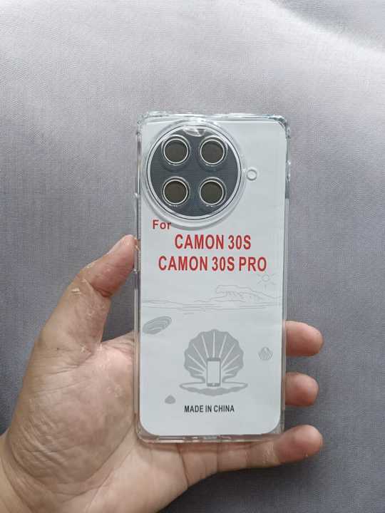 Tecno Camon 30S Back Cover Soft Dust Plug Transparent TPU Camera Protection Shockproof Phone Case For Tecno Camon 30S