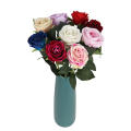 Red color Artificial flowers bouquet High-quality /faux flowers Silk material Red silk rose flower Bouquet arrangement Rose flower design Wedding home table decoration for Wedding decoration Home. 
