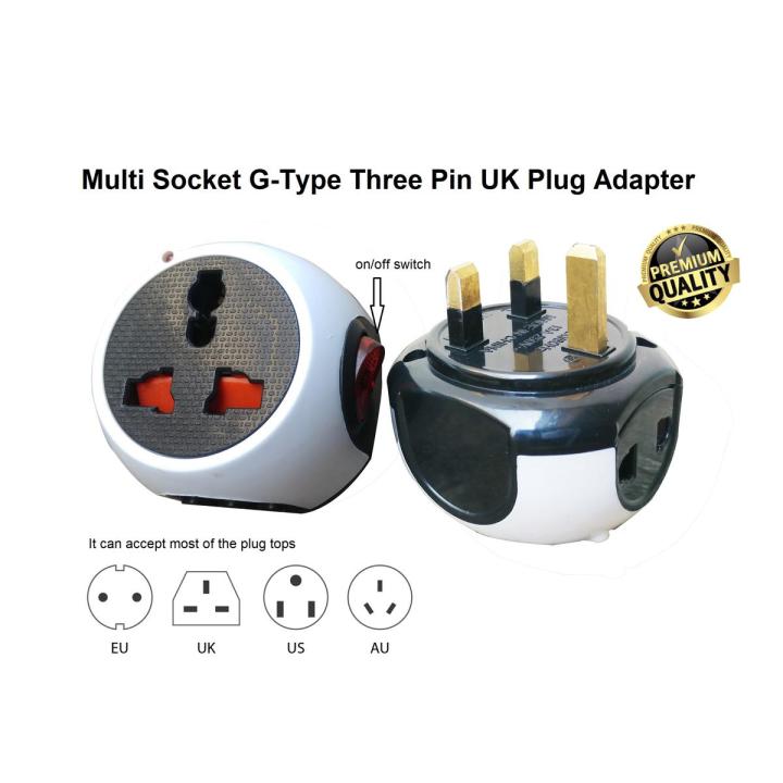 UK Travel Adapter for Type G Plug US to UK Plug Adapter | Conversion Type-D (India) to Type-G (UK, UAE, Singapore)