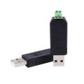 2x PC USB to RS485 RS-485 interface converter Serial adapter compatible + PLC ， Black converter adapter. 