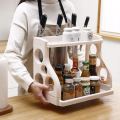 【FUN LIVE】 Kitchen Bathroom Storage Rack Double Layer Shelf. 