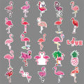 50 flamingo animal trend graffiti stickers for luggage, laptops, cars, foreign trade decorations. 