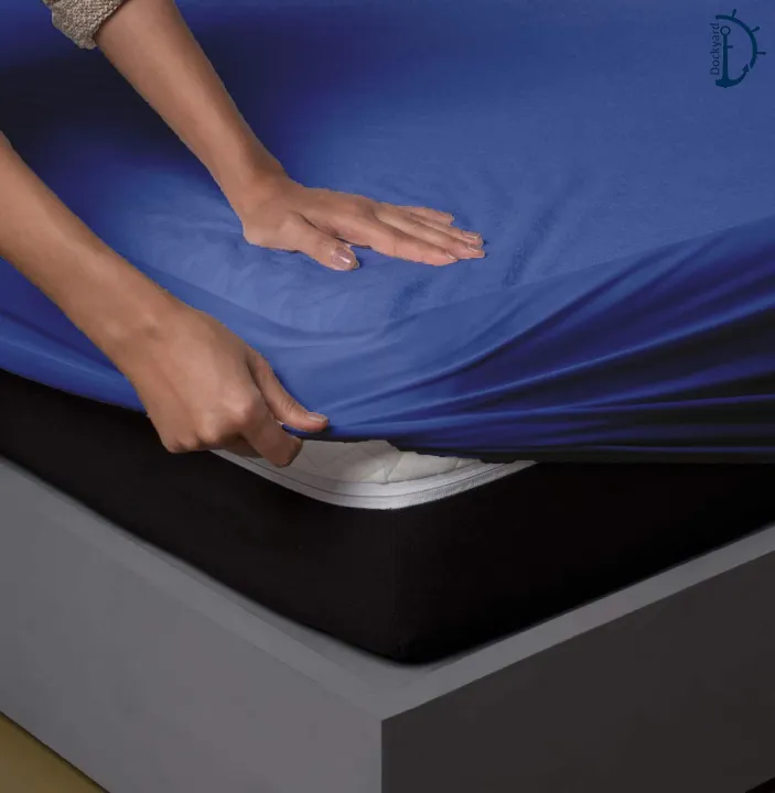 Dockyard%20Waterproof%20Mattress%20Cover%20-%20Large%20Double/King%20Bed%2072%20x%2078%20Inch%20-%20Fitted%20Cover%20-%20Image%202