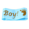 Big Sister To Be Writing Baby Shower Party Sash Blue. 