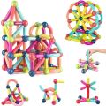 Large Magnetic Toys Building Blocks - Magnets Bar and Balls Construction Set - 25 / 36 / 42 / 64 Pieces Montessori Educational Kids Toys For Children Early Educational Toys Set, Magnetic Building Sticks Kit Kids Gift for Age 3+, Recreational Building. 