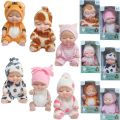 Realistic cute Baby Dolls Cute Small Baby Doll with Animal Clothes mini size  Doll  Suitable for Baby Gifts for Boys and Girls  Birthday Gift. 