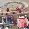 Door Line Curtain Rose Flower Shape Window Thread Hanging Vestibule String Curtains Tassel Valance Divider Decoration Home DIY. 