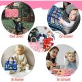 Montessori Busy Book Educational Toys For Toddler Portable Activity Travel Board Fine Motor Skills Early Education learing Toys Soft Busy Books for toddler Board in Bag 08 pages busy book for kids busy book for babies and toddlers. 