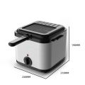 Jubake 3ltrs Electric Deep Fryer 1200 Watts Household & Commercial Non Stick Coating Frying Machine Fried Skewers French Fries Chicken Deep Frying Pot. 