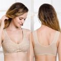 3 Button Front Open Wide Strap Nursing Bra Full Coverage, Non Padded, Breastfeeding Cotton Bra For Women. 