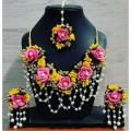Artifical flower Jewellery for Mehndi , Earrings for girls Stylish, Flower Jewellery,  Earrings in yellow,  Bridal Jewellery. 