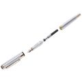 Jinhao 250 Frosted White Gold Fountain Pen M Nib Fountain Pen & JINHAO X450 18 KGP 0.7mm Broad Nib Fountain Pen Red. 