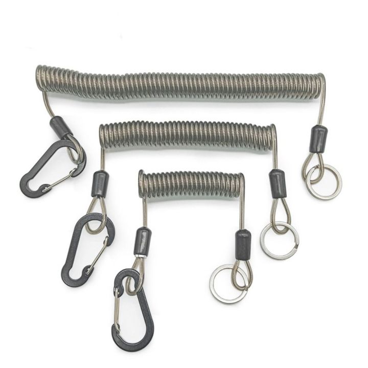 Wire Spring Rope Elastic Coil Fishing Missed Rope Safety Rope Stretch ...