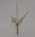 WALL CLOCK HANDS/NEEDLES METALLIC- GOLDEN VINTAGE DESIGN (HANDS ONLY). 