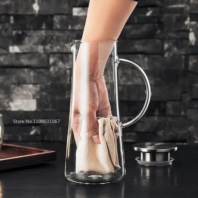 Borosilicate Steel-Lid Juice Jug