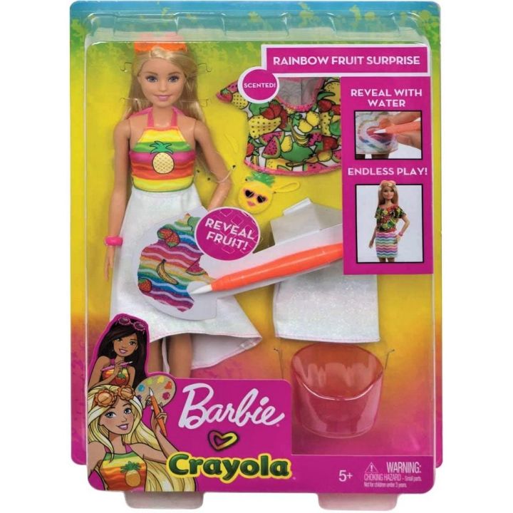 BARBIE CRAYOLA RAINBOW FRUIT SURPRISE GBK18 Daraz.pk