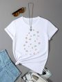 Heartstopper Leaves pattern print T Shirt 2022 Women Harajuku Casual Tees Shirts Aesthetic Nick and Charlie Romance Tshirts Tops. 
