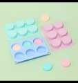 6 Cavity Round Silicone Cake Mold Chocolate Covered Cookie Mould for Jelly Pudding Soap Cheesecake Pastry Baking Accessories. 