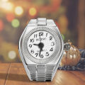Finger Ring Watch Shape Stretchy Unisex Pointer Round Dial Quartz Watch Ring for Cocktail Party. 