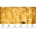 LED Fairy String Lights - 12 Star Curtain-Warm. 