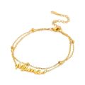 Skyrim Bracelets Of Women MenSier Color Stainless Steel Double Chain Letter Mama Beads Cuff Female Elegant Jewelry Accessories. 