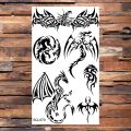 【HOT】 Black Scorpion Temporary Tattoos For Adults Men Realistic Dragon Wolf Tiger Thorns Fake Tattoo Sticker Hand Leg Tatoos Creative. 