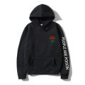 Harajuku Hoodie Men Fashion Red Rose Flower Sweatshirt with print Autumn Winter Streetwear Men Women Casual Pullover Hoody male. 