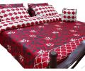 RED FLORAL  Comforter set-7 Pcs. 