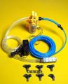 12 volt water Cooling Misting Kit System with Nozzles, Mist Pump, Pipe, etc. for Terrace/Balcony/bird/poultry home cooling/Animal Husbandry/Hydroponics/Fish Farming (2 Nozzles). 