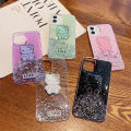 Phone Case Samsung Galaxy S22 Shiny Ring Back Cover Glitter Soft Transparent Hello Kitty Cases for Samsung S22 Back Cover Stars Moon Girls. 