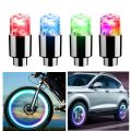 1Pcs LED Bike Motorcycle Wheel Tire Lamp/ Car Wheel Spoke Light Valve Caps/ Colorful Flash For MTB Road Bike. 