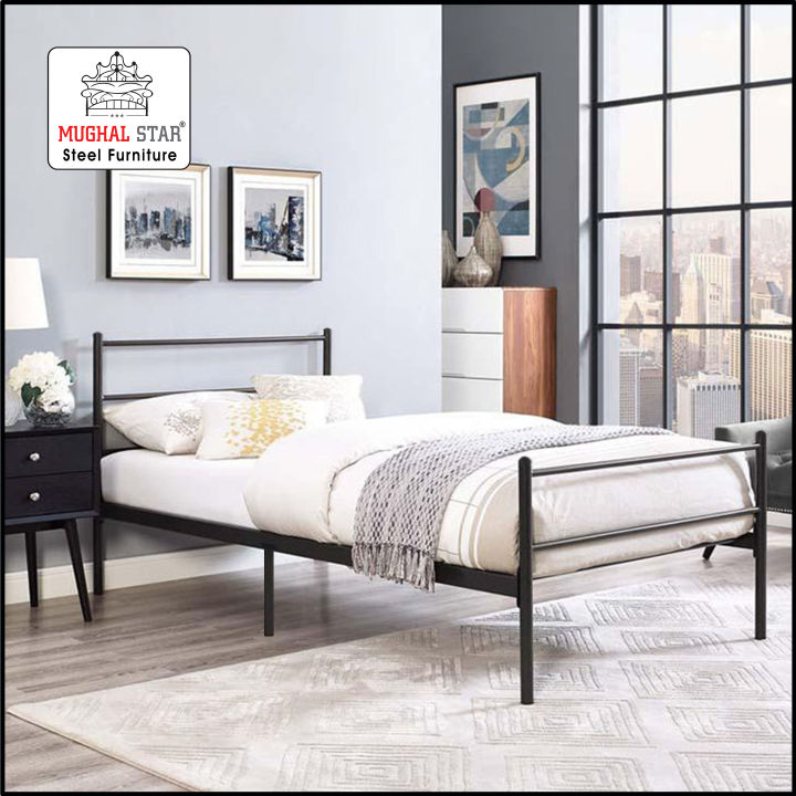 Simplify Bed Single, Iron Bed, Single Bed, Mughal Star Steel Furniture