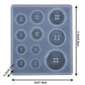DIY Silicone Mold Resin Button Handmade Resin Mold with Hole. 