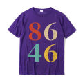 Vintage 86 46 anti Biden shirt funny anti Joe Biden T-shirt camisas print tops & Tees for men Cotton tshirts leisure couples. 