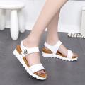 Korean Style Lady Summer Women Aged Flat Fashion Comfortable Ladies Shoes Wedge Sandals female women shoes. 