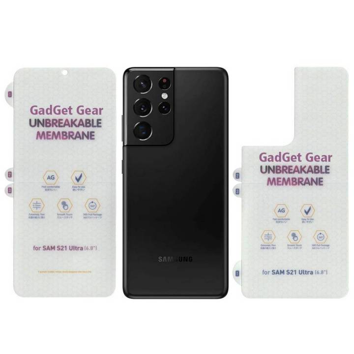 Samsung Galaxy S21 Ultra Unbreakable Membrane Back & Front Sides Sheet Protector