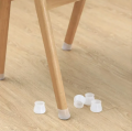 4/8/12 pcs Chair Leg Floor silicone Protectors used for Round Furniture Leg Cover, Chair Legs, Non-slip Bottom Pads - Prevents Scratches and Noise, White. 