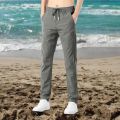 Men'S Fast Dry Stretch Pants Ice Cool Breathable Straight Pants Running Jogger Trousers Drawstring Sweatpants With Pockets. 