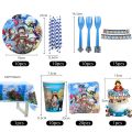 Anime One Piece Luffy Figures Birthday Decorations Party Supplies Tablecloth Balloons Cake Insert Paper Cap Party Decor Set Fans. 