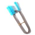 Stainless Steel Tube Cleaning Brush Single End Flexible Aquarium Fish Tank Filter Pump Hose Pipe Brushes Cleaner green 90cm. 