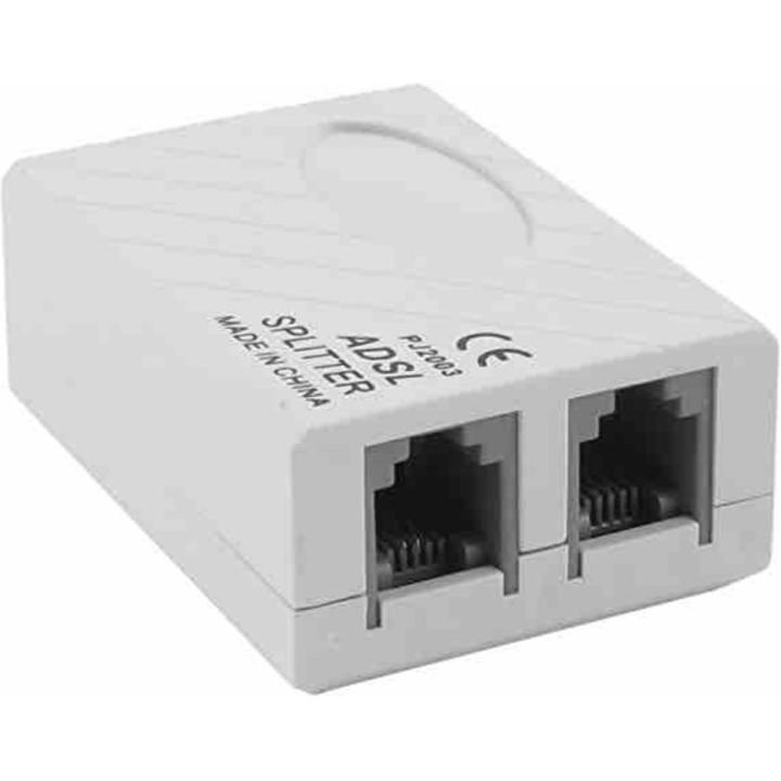 ADSL / VDSL Broadband Modem Phone Line Splitter Filter RJ11 RJ45 adapter White Telephone Broadband