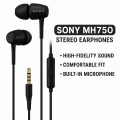 Sony MH750 Wired Earphones with Mic – HiFi Stereo Sound, Deep Bass, 3.5mm Jack, Original Quality Handsfree |  For Android, Samsung, Vivo, Oppo, Xiaomi. 