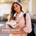 Al Quraish Traders New Portable Bladeless Neck Fan, 3-Speed USB Rechargeable, Adjustable Personal Cooling Fan for Travel & Sports. 